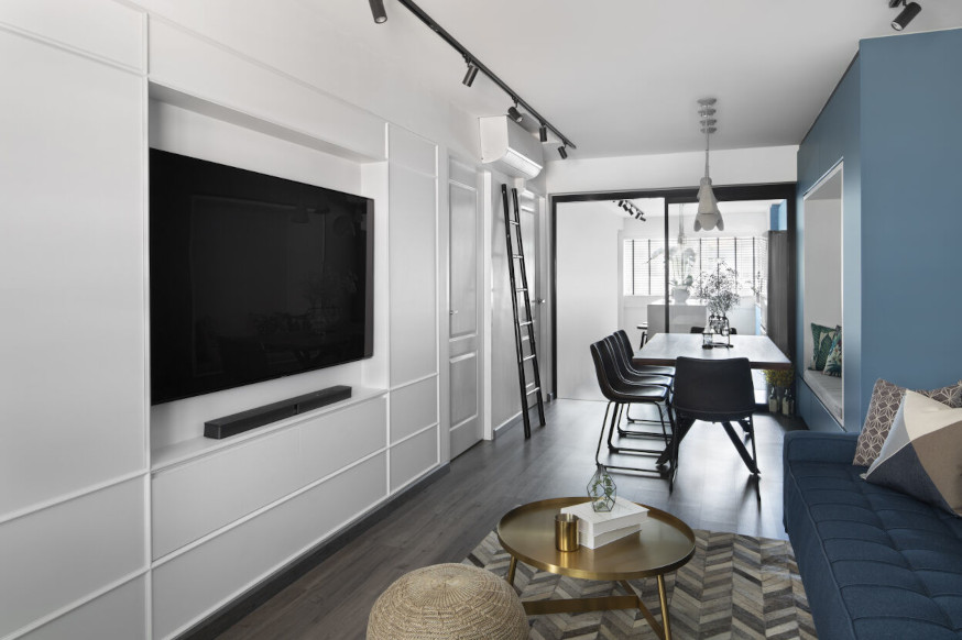 Yishun Little Blue Home — Scandinavian Blue interior design